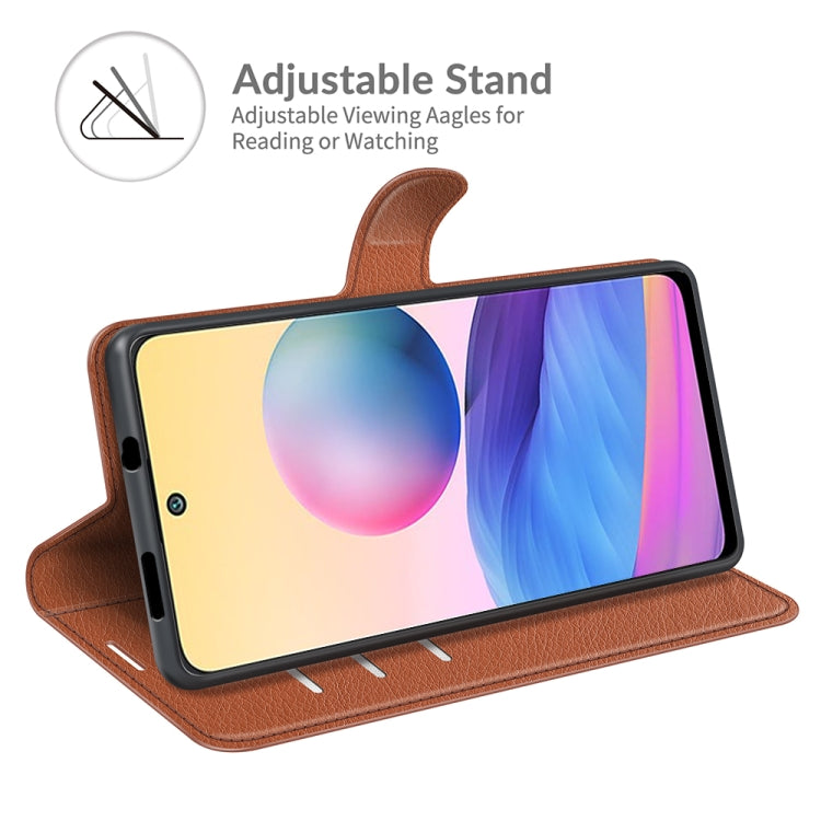 For Xiaomi Redmi Note 10 5G Litchi Texture Horizontal Flip Protective Case with Holder & Card Slots & Wallet
