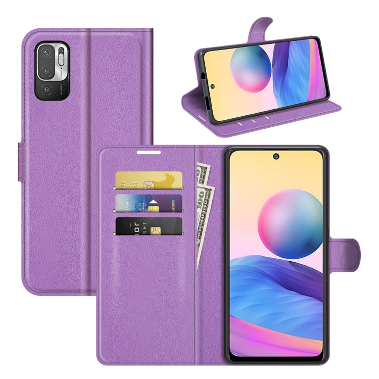 For Xiaomi Redmi Note 10 5G Litchi Texture Horizontal Flip Protective Case with Holder & Card Slots & Wallet