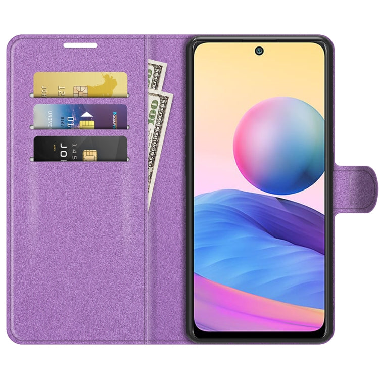 For Xiaomi Redmi Note 10 5G Litchi Texture Horizontal Flip Protective Case with Holder & Card Slots & Wallet