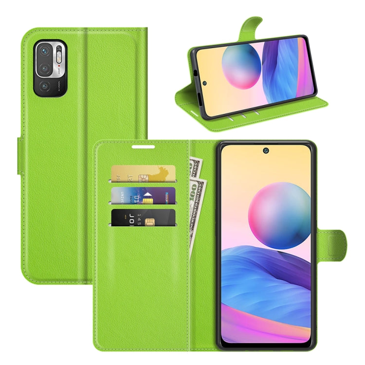 For Xiaomi Redmi Note 10 5G Litchi Texture Horizontal Flip Protective Case with Holder & Card Slots & Wallet