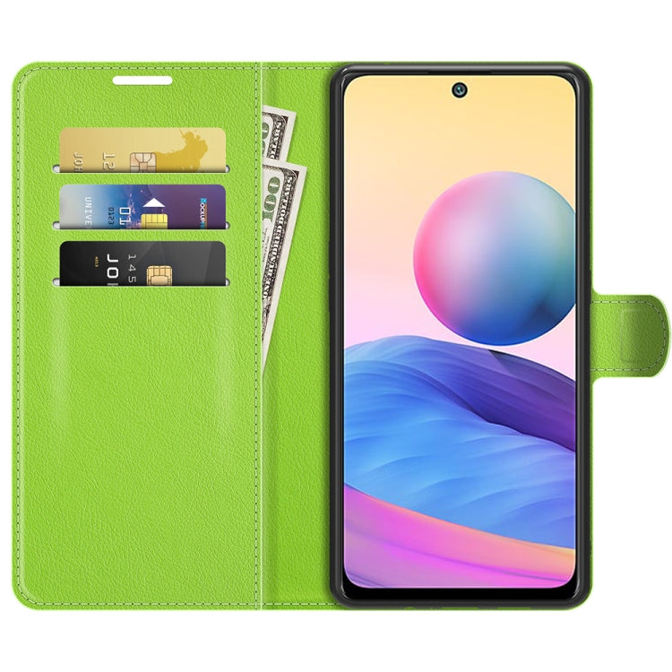 For Xiaomi Redmi Note 10 5G Litchi Texture Horizontal Flip Protective Case with Holder & Card Slots & Wallet