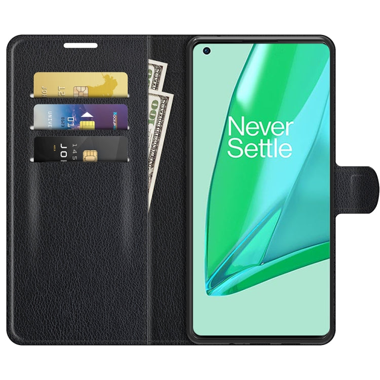 For OnePlus 9 Pro Litchi Texture Horizontal Flip Protective Case with Holder & Card Slots & Wallet