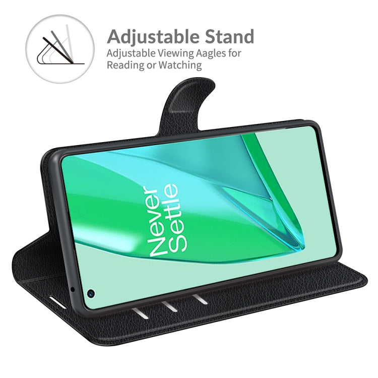 For OnePlus 9 Pro Litchi Texture Horizontal Flip Protective Case with Holder & Card Slots & Wallet