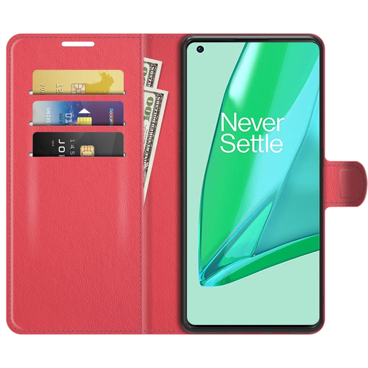 For OnePlus 9 Pro Litchi Texture Horizontal Flip Protective Case with Holder & Card Slots & Wallet
