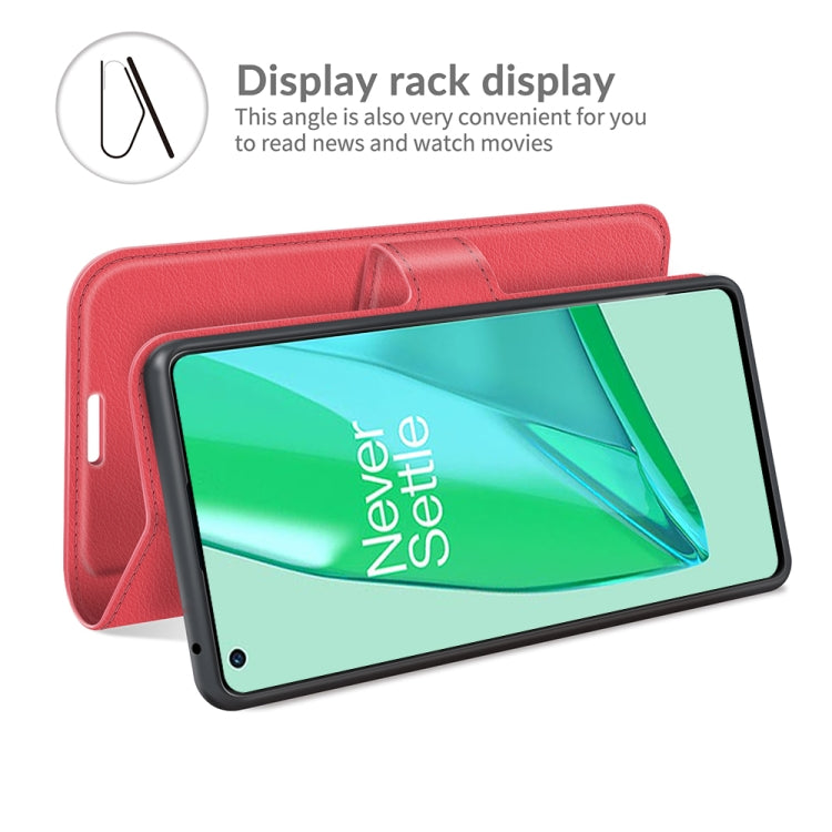 For OnePlus 9 Pro Litchi Texture Horizontal Flip Protective Case with Holder & Card Slots & Wallet