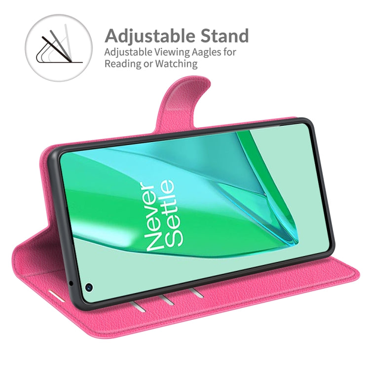 For OnePlus 9 Pro Litchi Texture Horizontal Flip Protective Case with Holder & Card Slots & Wallet