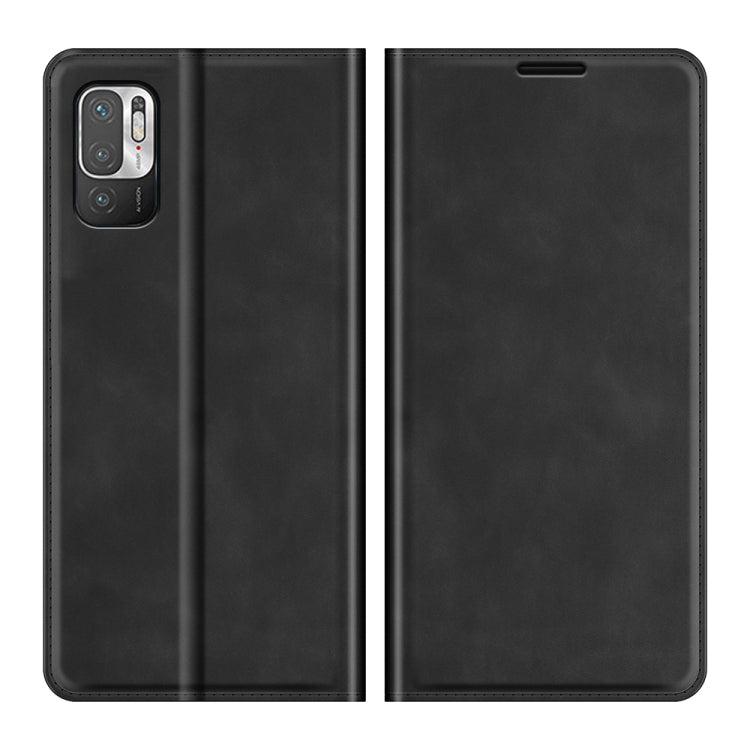 For Xiaomi Redmi Note 10 5G Retro-skin Business Magnetic Suction Leather Case with Holder & Card Slots & Wallet