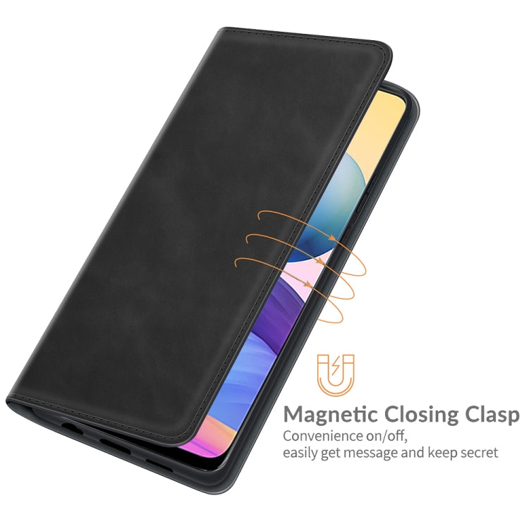 For Xiaomi Redmi Note 10 5G Retro-skin Business Magnetic Suction Leather Case with Holder & Card Slots & Wallet