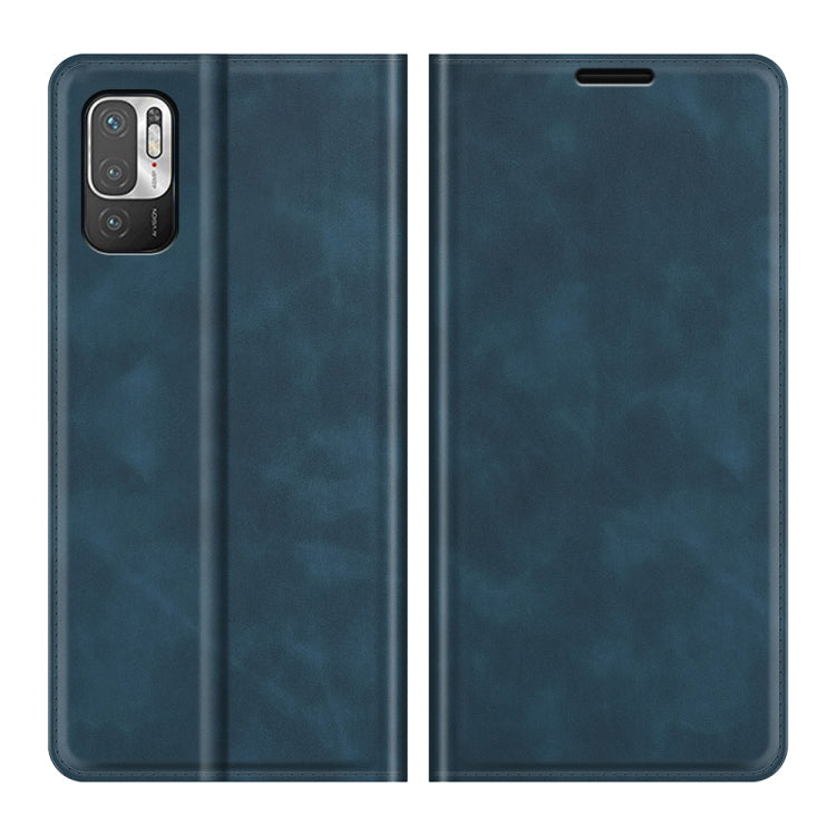 For Xiaomi Redmi Note 10 5G Retro-skin Business Magnetic Suction Leather Case with Holder & Card Slots & Wallet