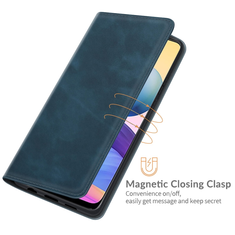 For Xiaomi Redmi Note 10 5G Retro-skin Business Magnetic Suction Leather Case with Holder & Card Slots & Wallet
