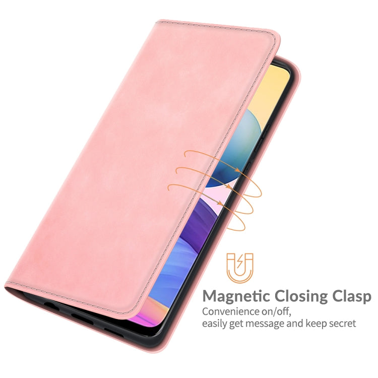 For Xiaomi Redmi Note 10 5G Retro-skin Business Magnetic Suction Leather Case with Holder & Card Slots & Wallet