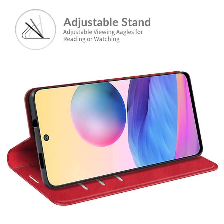 For Xiaomi Redmi Note 10 5G Retro-skin Business Magnetic Suction Leather Case with Holder & Card Slots & Wallet