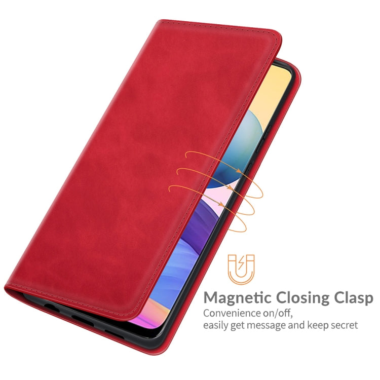 For Xiaomi Redmi Note 10 5G Retro-skin Business Magnetic Suction Leather Case with Holder & Card Slots & Wallet