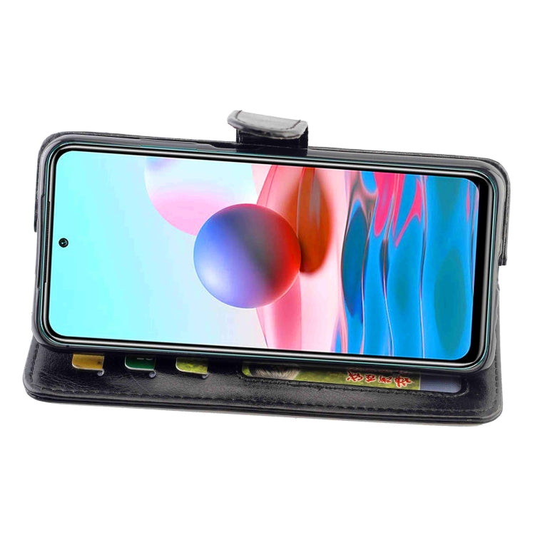 For Xiaomi Redmi Note10 4G / Note 10S Crazy Horse Texture Leather Horizontal Flip Protective Case with Holder & Card Slots & Wallet & Photo Frame