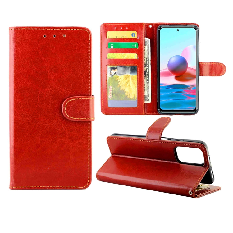 For Xiaomi Redmi Note10 4G / Note 10S Crazy Horse Texture Leather Horizontal Flip Protective Case with Holder & Card Slots & Wallet & Photo Frame