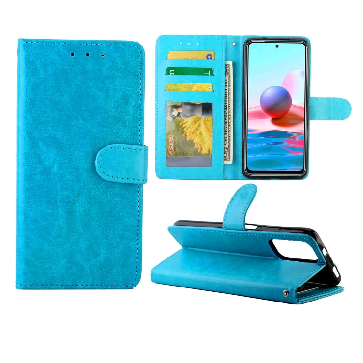 For Xiaomi Redmi Note10 4G / Note 10S Crazy Horse Texture Leather Horizontal Flip Protective Case with Holder & Card Slots & Wallet & Photo Frame
