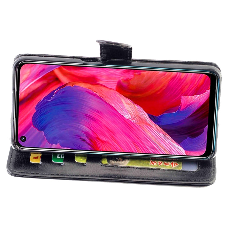 For OPPO A54 4G Crazy Horse Texture Leather Horizontal Flip Protective Case with Holder & Card Slots & Wallet & Photo Frame