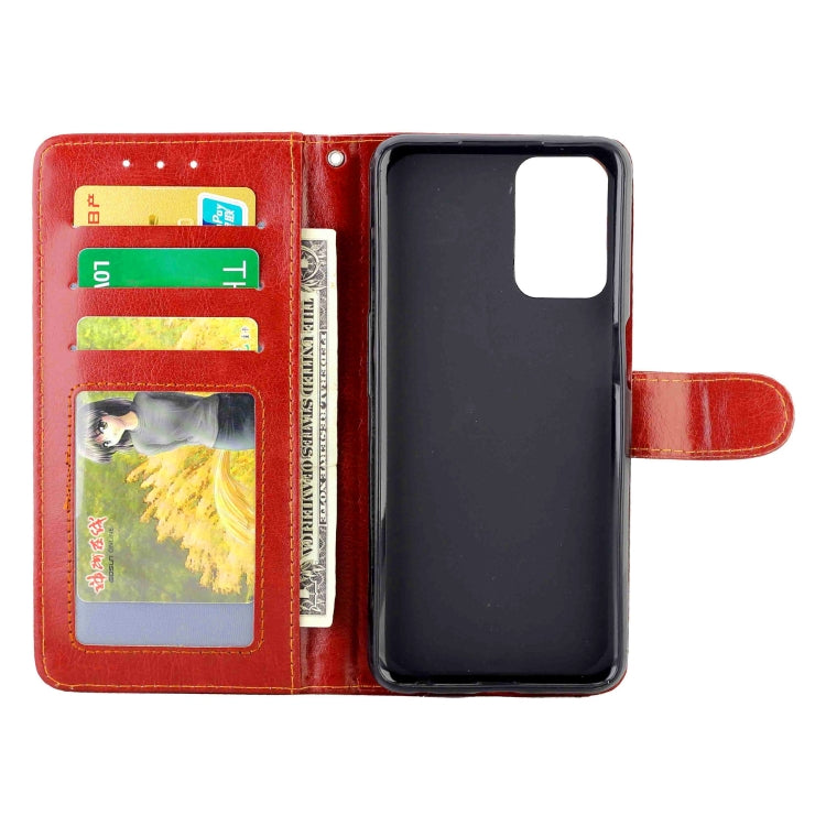 For OPPO A54 4G Crazy Horse Texture Leather Horizontal Flip Protective Case with Holder & Card Slots & Wallet & Photo Frame