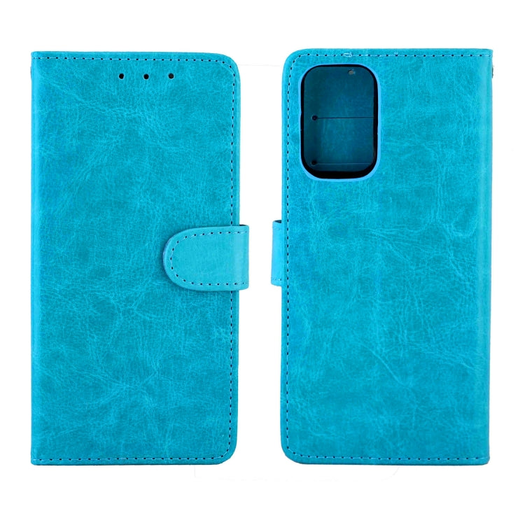 For OPPO A54 4G Crazy Horse Texture Leather Horizontal Flip Protective Case with Holder & Card Slots & Wallet & Photo Frame