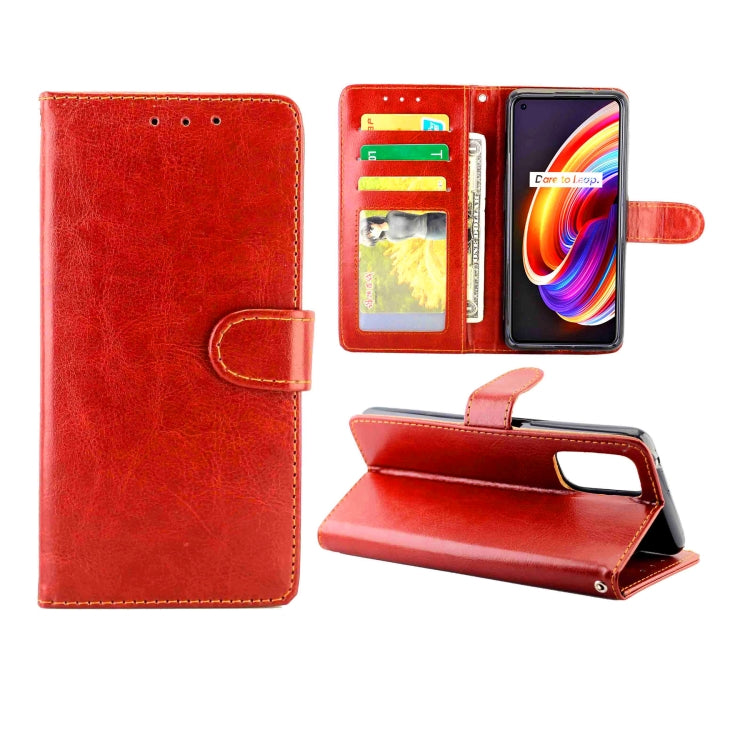 For OPPO Realme X7 Pro Crazy Horse Texture Leather Horizontal Flip Protective Case with Holder & Card Slots & Wallet & Photo Frame