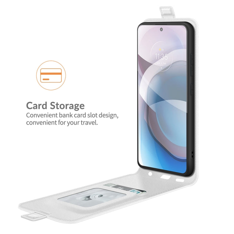 For Motorola Moto One 5G Ace R64 Texture Single Vertical Flip Leather Protective Case with Card Slots & Photo Frame
