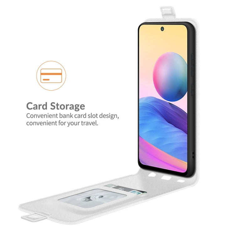 For Xiaomi Redmi Note 10 5G R64 Texture Single Vertical Flip Leather Protective Case with Card Slots & Photo Frame