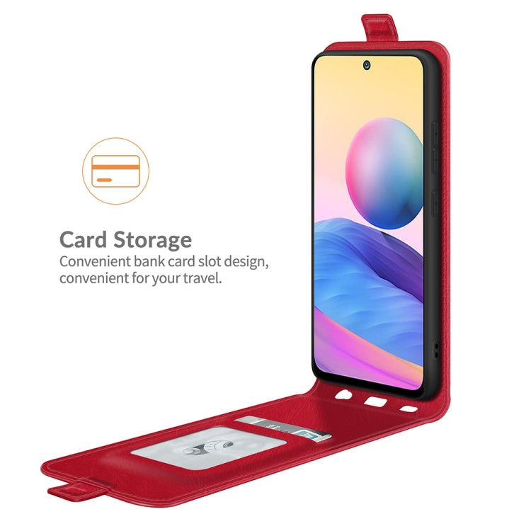 For Xiaomi Redmi Note 10 5G R64 Texture Single Vertical Flip Leather Protective Case with Card Slots & Photo Frame
