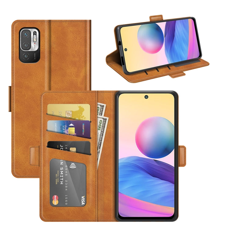 For Xiaomi Redmi Note 10 5G Dual-side Magnetic Buckle Horizontal Flip Leather Case with Holder & Card Slots & Wallet
