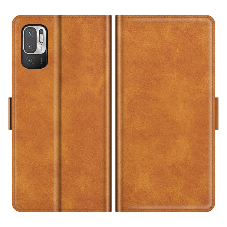 For Xiaomi Redmi Note 10 5G Dual-side Magnetic Buckle Horizontal Flip Leather Case with Holder & Card Slots & Wallet