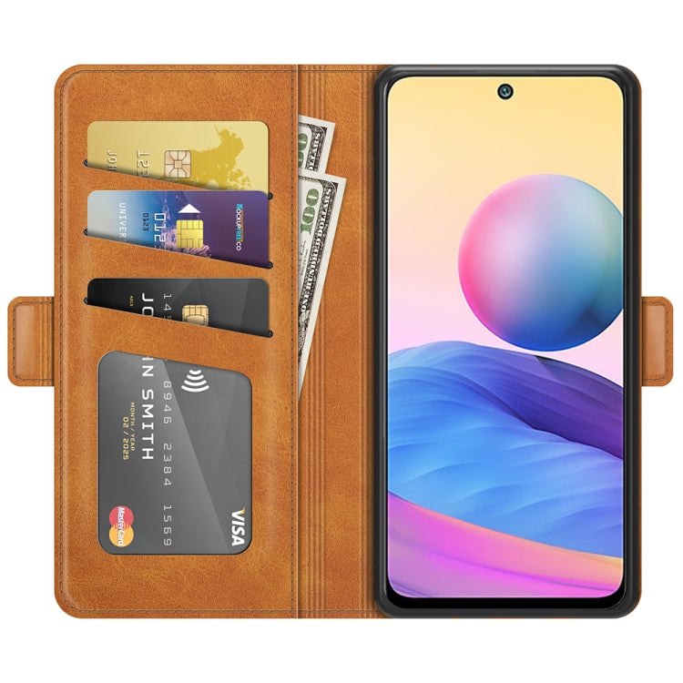 For Xiaomi Redmi Note 10 5G Dual-side Magnetic Buckle Horizontal Flip Leather Case with Holder & Card Slots & Wallet