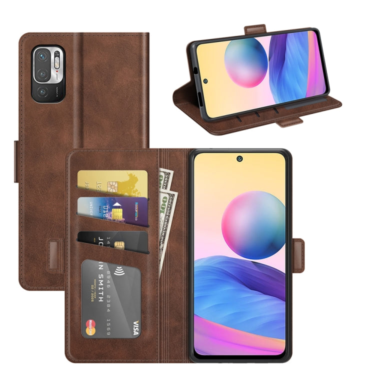 For Xiaomi Redmi Note 10 5G Dual-side Magnetic Buckle Horizontal Flip Leather Case with Holder & Card Slots & Wallet