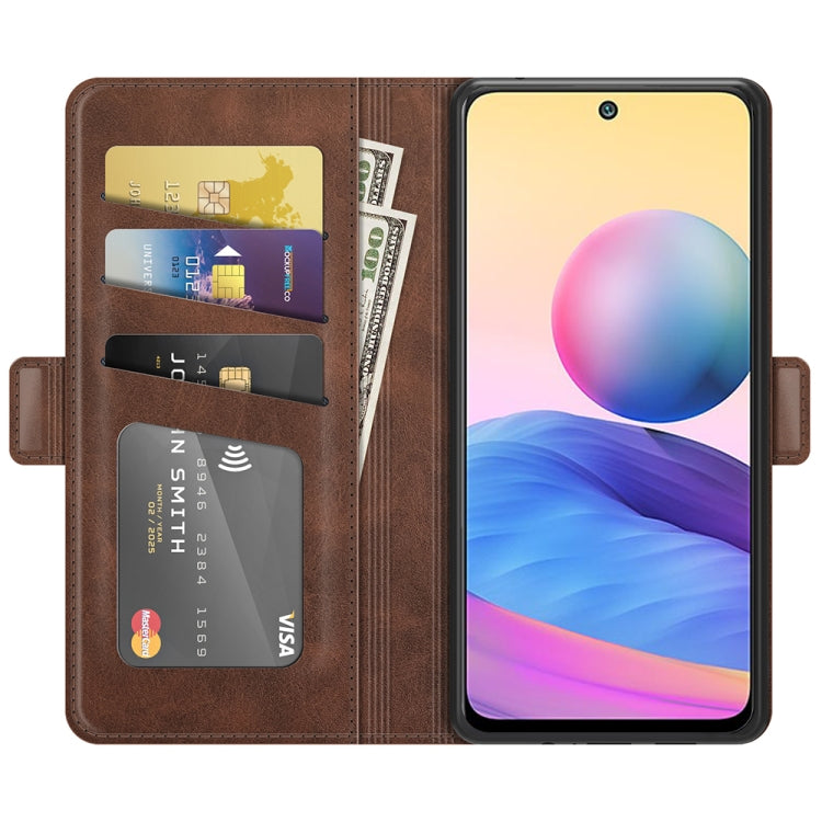 For Xiaomi Redmi Note 10 5G Dual-side Magnetic Buckle Horizontal Flip Leather Case with Holder & Card Slots & Wallet