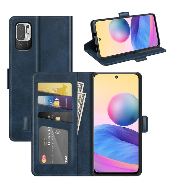 For Xiaomi Redmi Note 10 5G Dual-side Magnetic Buckle Horizontal Flip Leather Case with Holder & Card Slots & Wallet
