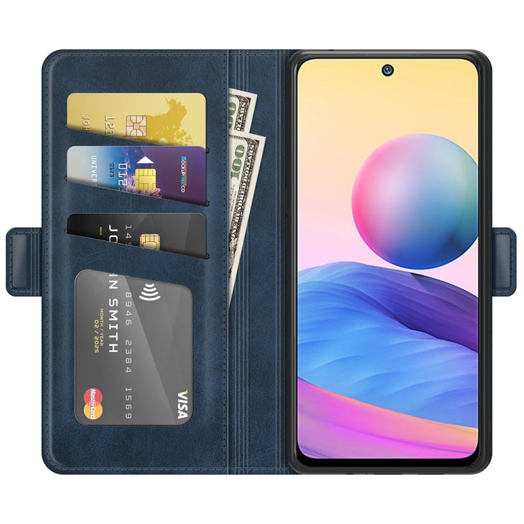 For Xiaomi Redmi Note 10 5G Dual-side Magnetic Buckle Horizontal Flip Leather Case with Holder & Card Slots & Wallet