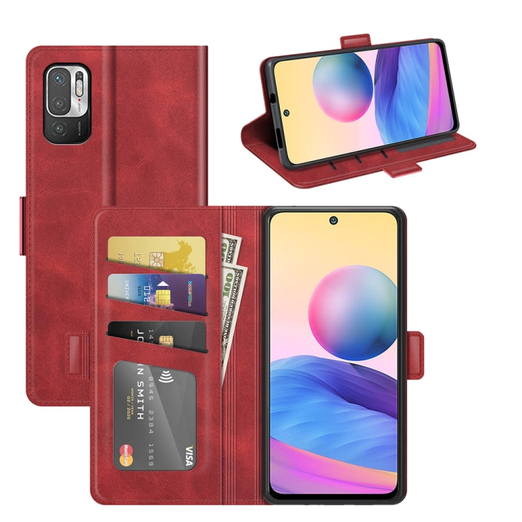 For Xiaomi Redmi Note 10 5G Dual-side Magnetic Buckle Horizontal Flip Leather Case with Holder & Card Slots & Wallet