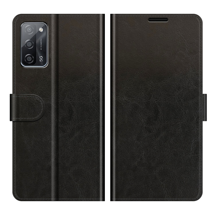 For OPPO A55 5G R64 Texture Single Horizontal Flip Protective Case with Holder & Card Slots & Wallet & Photo Frame
