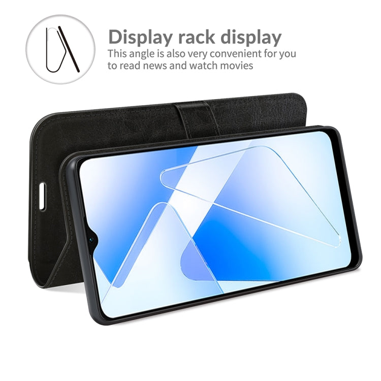 For OPPO A55 5G R64 Texture Single Horizontal Flip Protective Case with Holder & Card Slots & Wallet & Photo Frame