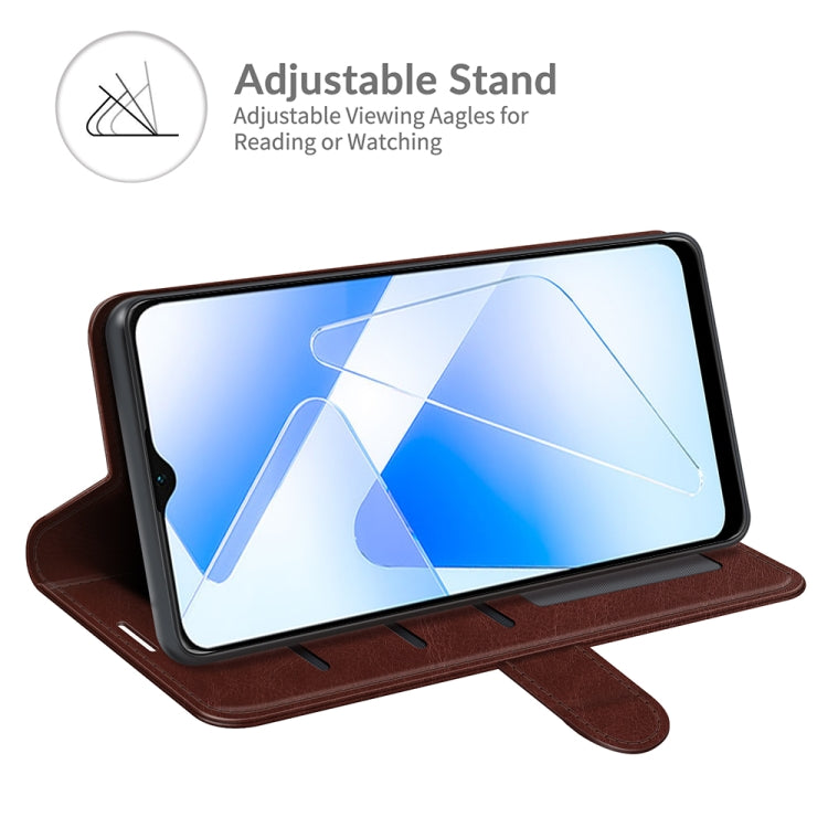 For OPPO A55 5G R64 Texture Single Horizontal Flip Protective Case with Holder & Card Slots & Wallet & Photo Frame