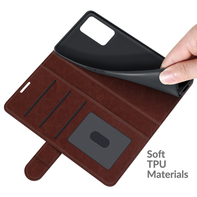 For OPPO A55 5G R64 Texture Single Horizontal Flip Protective Case with Holder & Card Slots & Wallet & Photo Frame