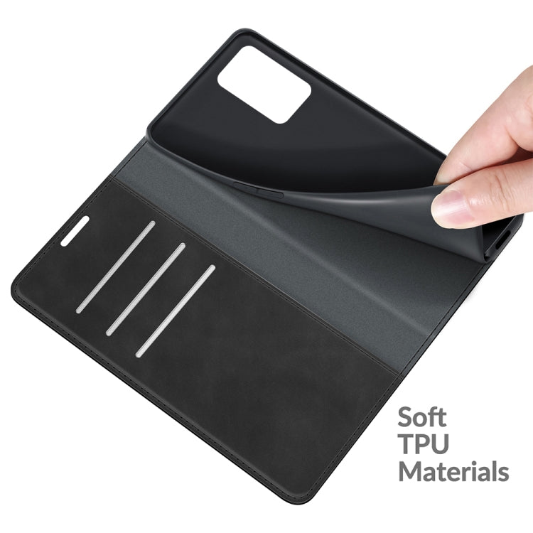 For OPPO A55 5G Retro-skin Business Magnetic Suction Leather Case with Holder & Card Slots & Wallet