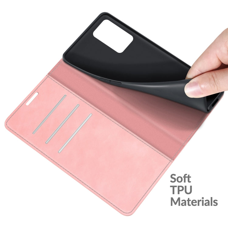 For OPPO A55 5G Retro-skin Business Magnetic Suction Leather Case with Holder & Card Slots & Wallet