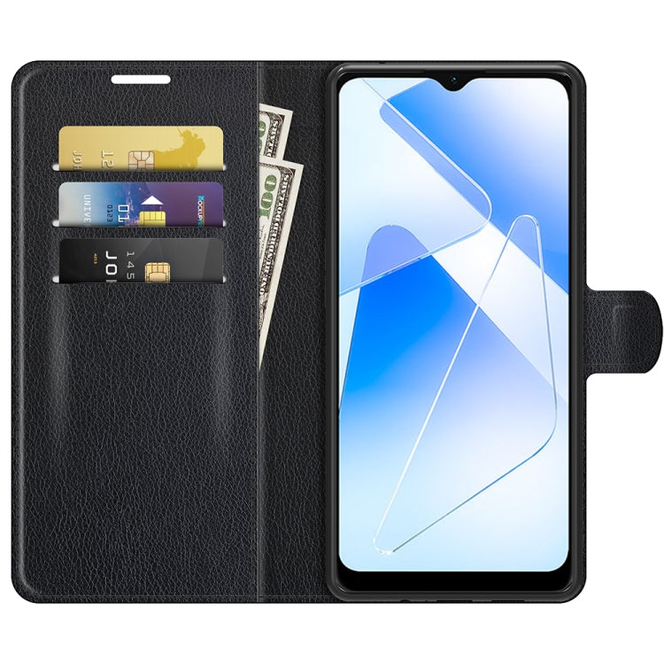 For OPPO A55 5G Litchi Texture Horizontal Flip Protective Case with Holder & Card Slots & Wallet