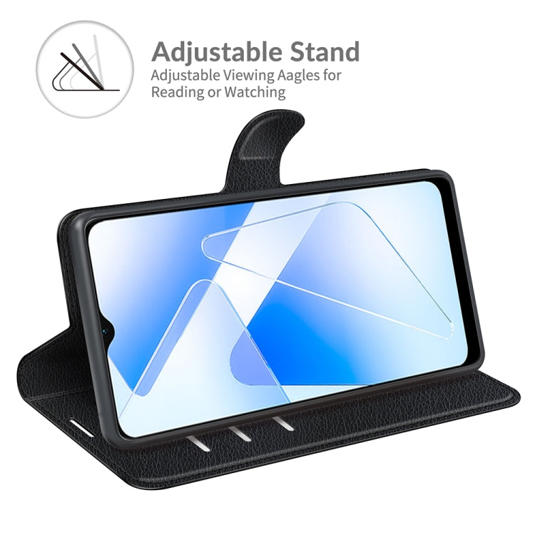 For OPPO A55 5G Litchi Texture Horizontal Flip Protective Case with Holder & Card Slots & Wallet