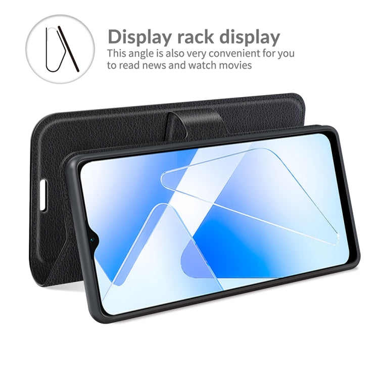 For OPPO A55 5G Litchi Texture Horizontal Flip Protective Case with Holder & Card Slots & Wallet