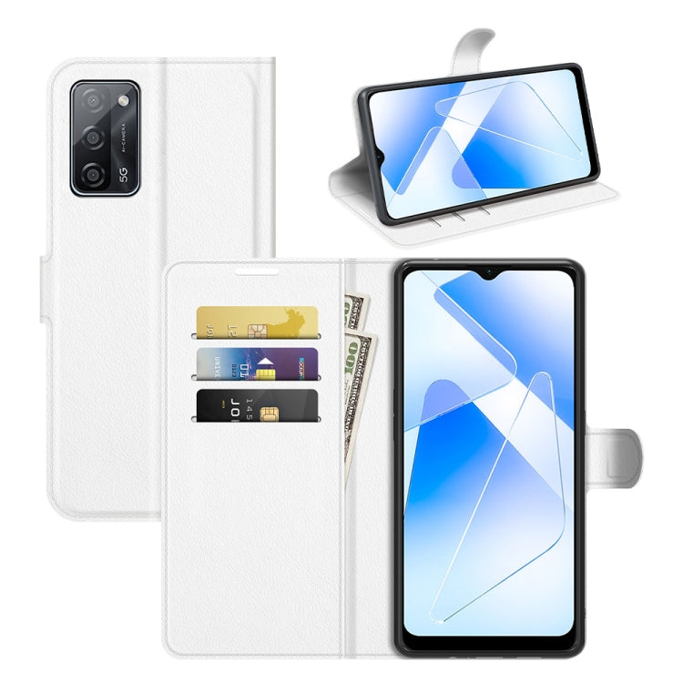For OPPO A55 5G Litchi Texture Horizontal Flip Protective Case with Holder & Card Slots & Wallet