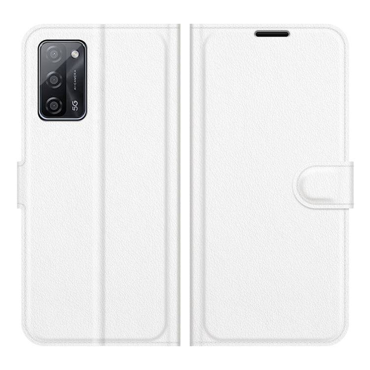 For OPPO A55 5G Litchi Texture Horizontal Flip Protective Case with Holder & Card Slots & Wallet