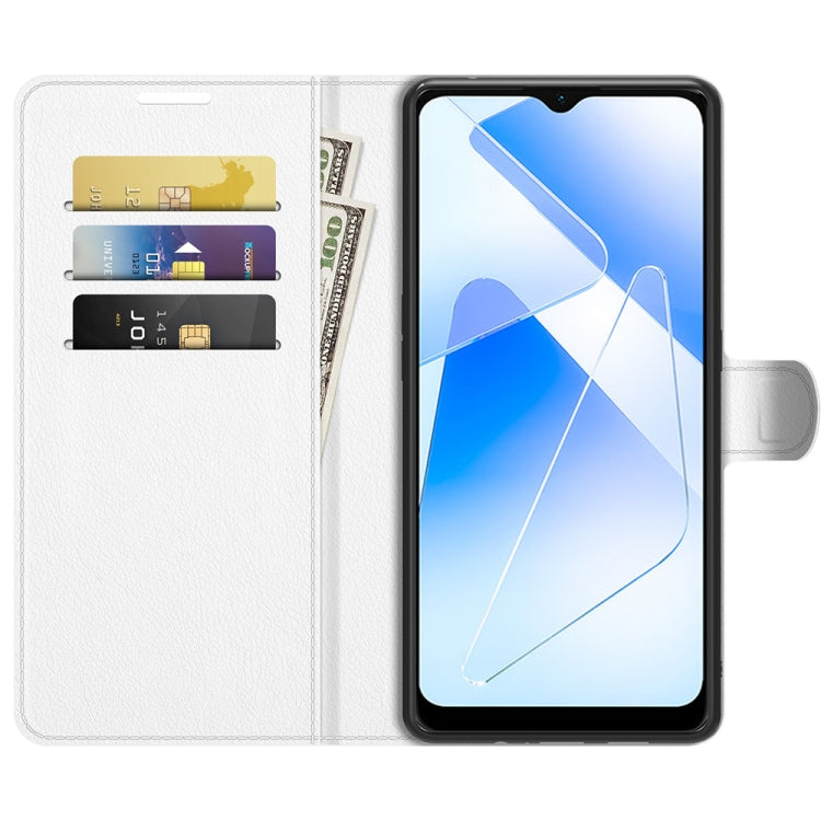 For OPPO A55 5G Litchi Texture Horizontal Flip Protective Case with Holder & Card Slots & Wallet