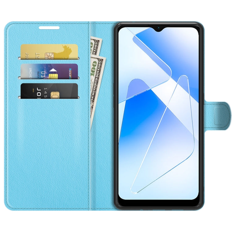 For OPPO A55 5G Litchi Texture Horizontal Flip Protective Case with Holder & Card Slots & Wallet