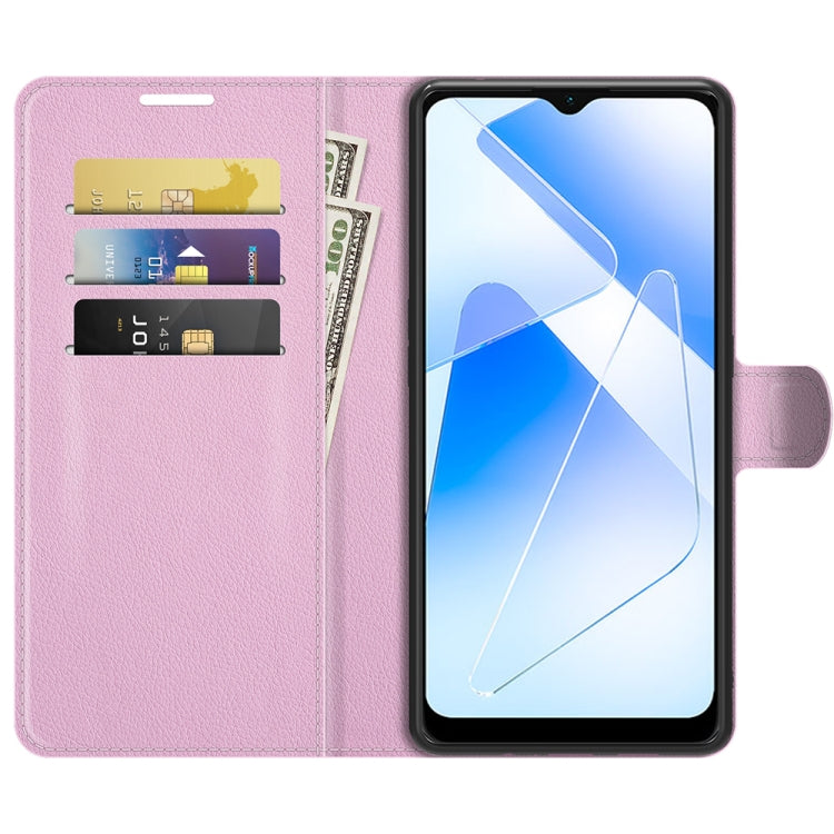 For OPPO A55 5G Litchi Texture Horizontal Flip Protective Case with Holder & Card Slots & Wallet