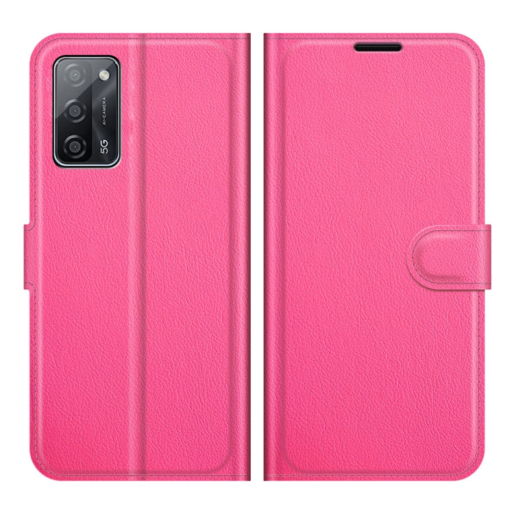For OPPO A55 5G Litchi Texture Horizontal Flip Protective Case with Holder & Card Slots & Wallet
